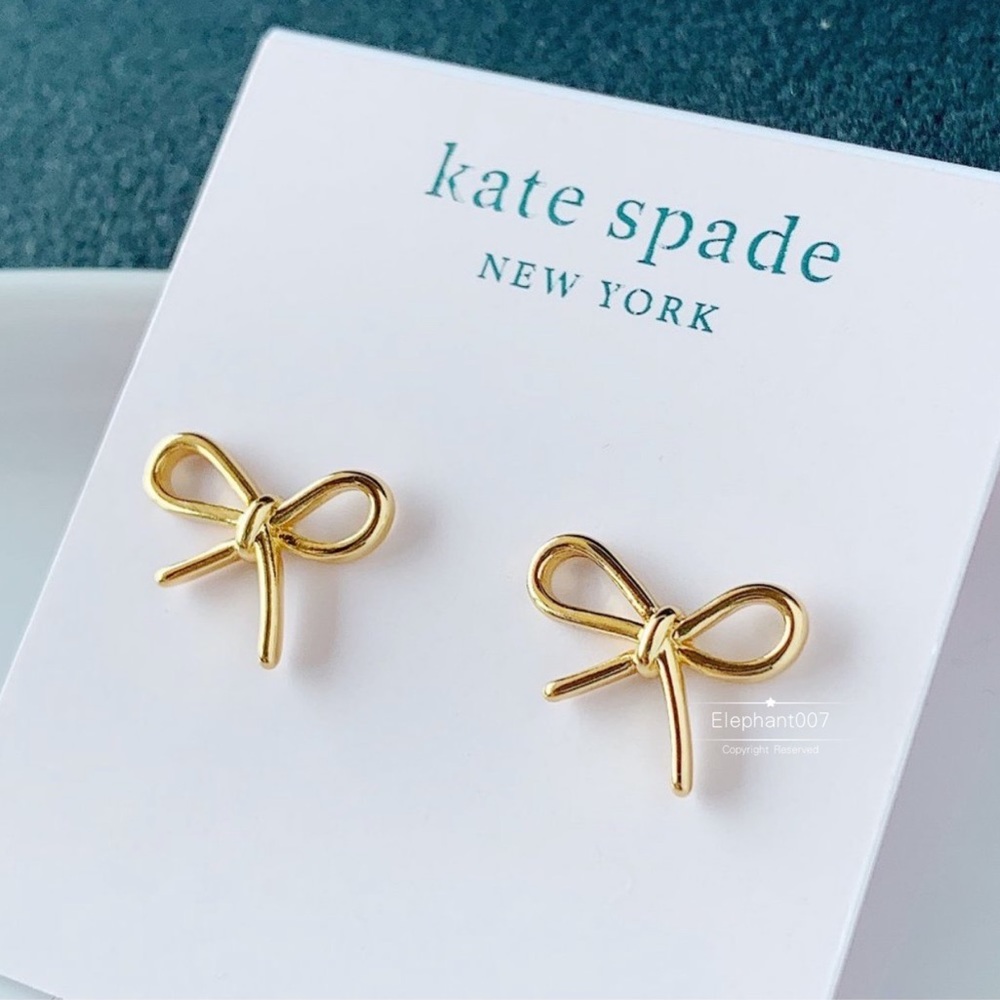 Kate Spade 18K Gold Bow Stud Earrings